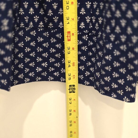 Women's Sonoma Navy Sleeveless Button-Front Dress White Floral Pattern Size S - Picture 8 of 9